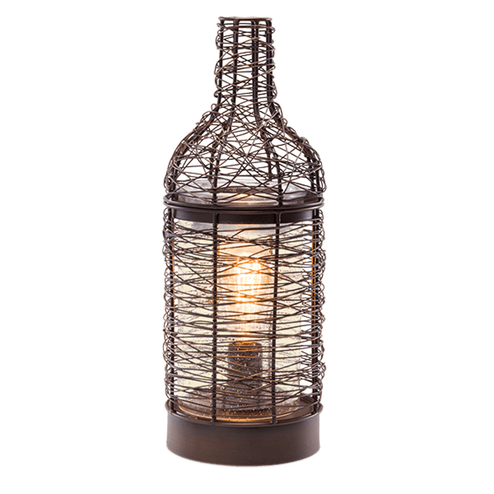 Scentsy Vino Warmer Wire Wine Bottle Edison Bulb Wax Warmer NIB